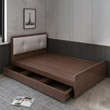 Brown Full Rectangle Wood Storage Bed with Drawers Image - 1