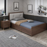 Brown Full Rectangle Wood Storage Bed with Drawers Image - 4