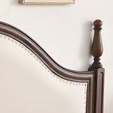 Brown King Nailhead Trim Upholstered Rubberwood Storage Bed Image - 6