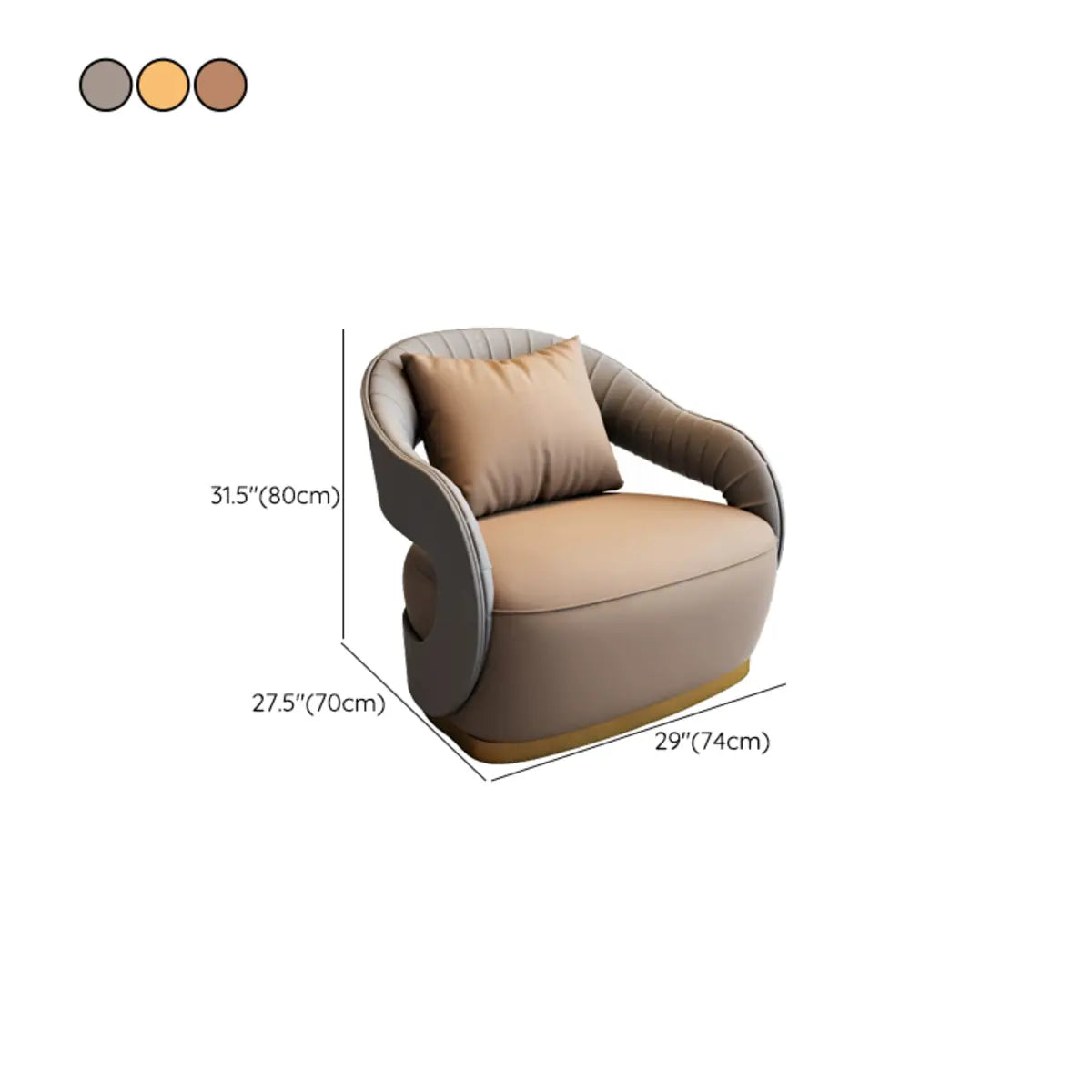 Brown Leather Metal Frame Sofa Seating Group with Table 