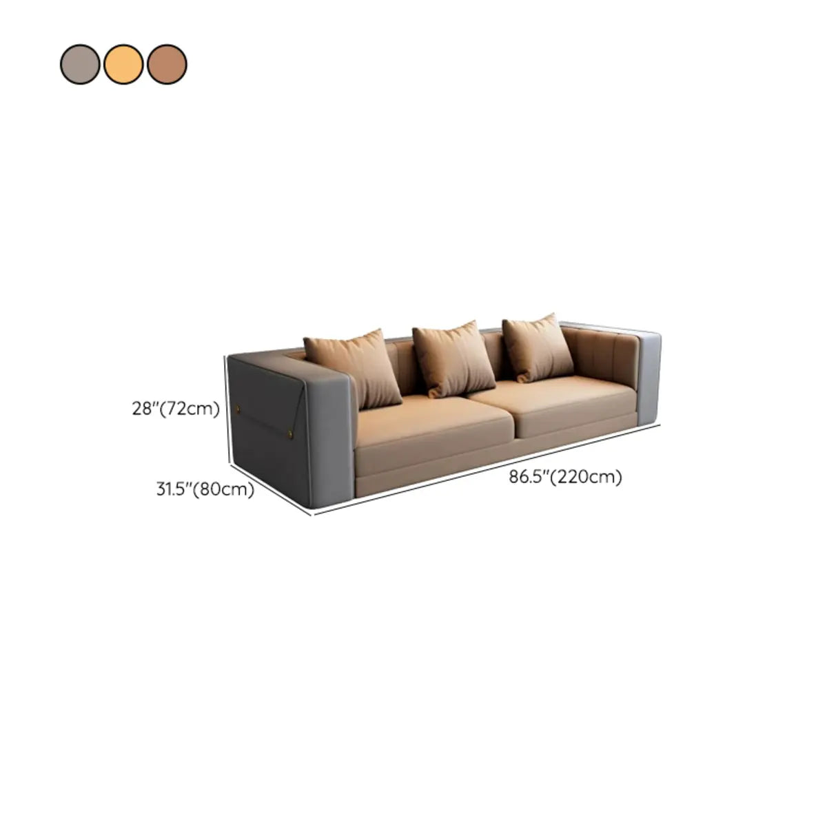 Brown Leather Metal Frame Sofa Seating Group with Table Image - 25