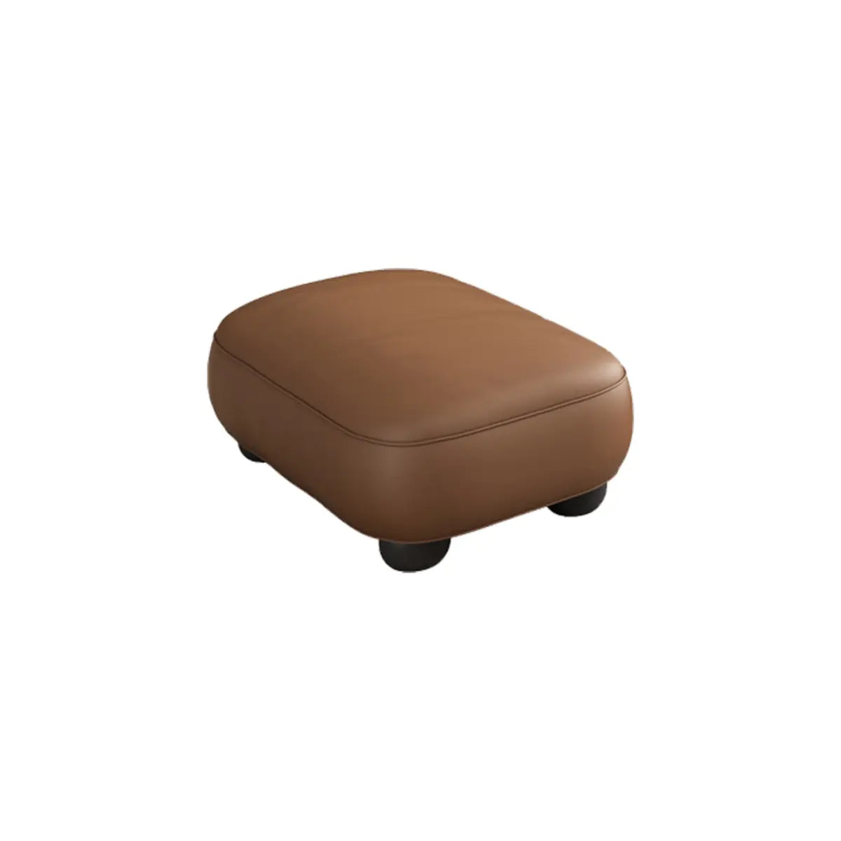 Brown Leather Tight Back Reception Sofa with Pillow Image - 13