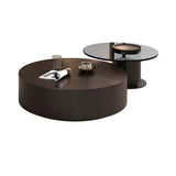 Brown Leather Tight Back Reception Sofa with Pillow Image - 9