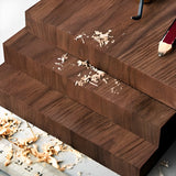 Brown Long Deep Oval Wood Desk with Drawer and Shelves Image - 12