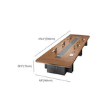 Brown Long Wooden Conference Desk with Storage Image - 18