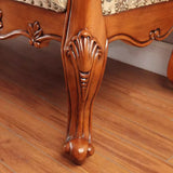 Brown Medium Vintage Wood Chaise Lounge with Storage Image - 9