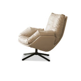 Brown Microfiber Leather Fixed Back Foam Fill Arm Chair Image - 5