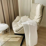 Brown Microfiber Leather Fixed Back Foam Fill Arm Chair Image - 9
