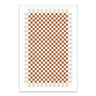 Brown Modern Checkered Polyester Non-Slip Area Rug Image - 3