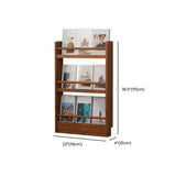 Brown Modern Multi-layer Wood Vertical Storage Bookcase Image - 15