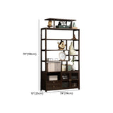 Brown Modern Open Back Hardwood Large Storage Bookshelf Image - 27
