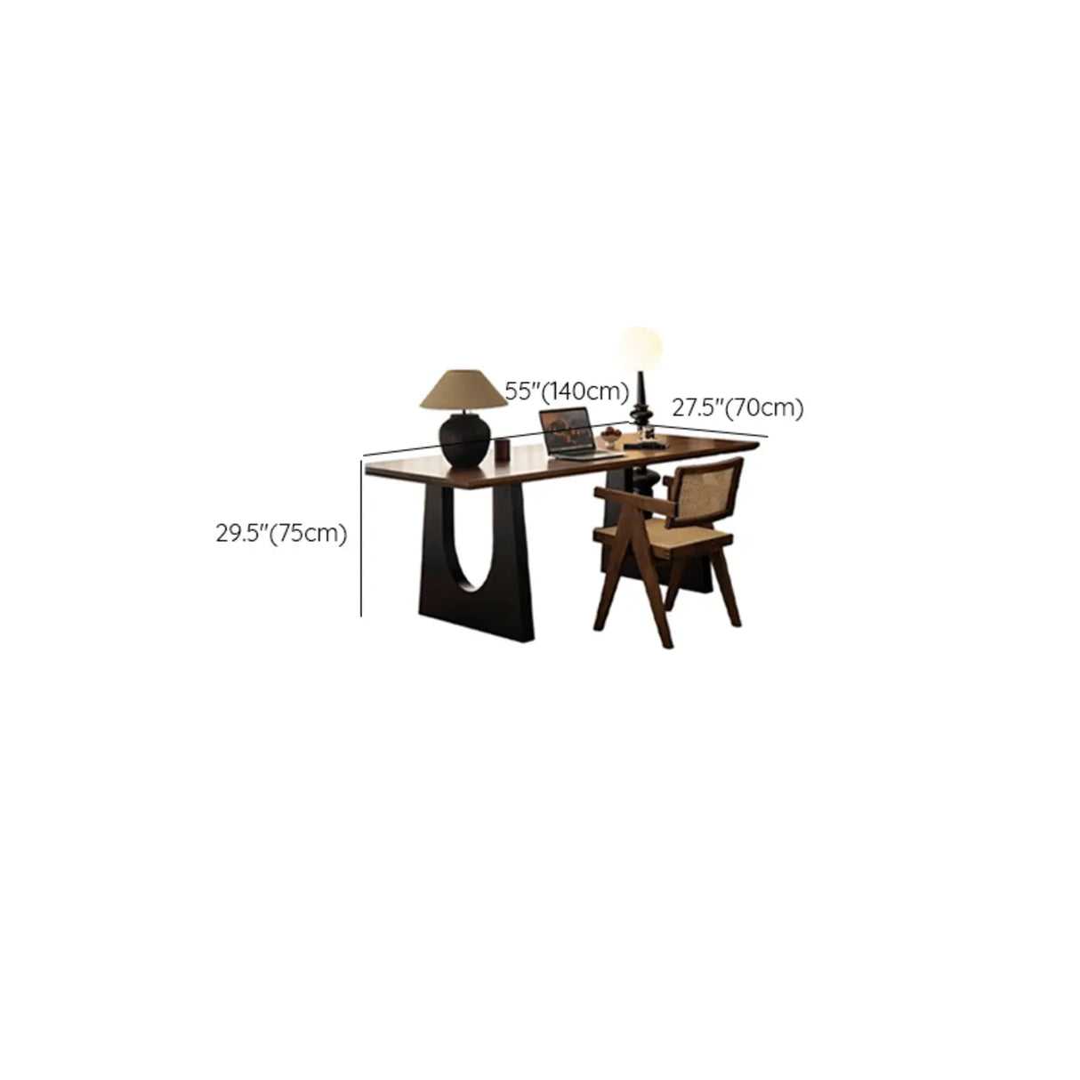 Brown Multi-person Auburn Walnut wooden Desk Image - 10