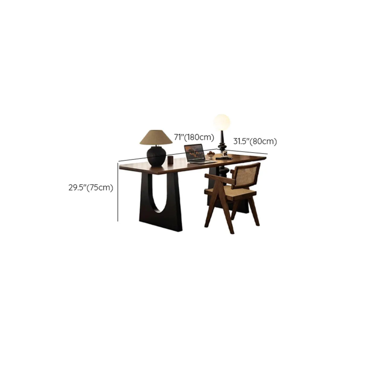 Brown Multi-person Auburn Walnut wooden Desk Image - 12