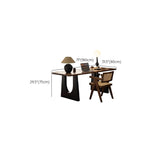 Brown Multi-person Auburn Walnut wooden Desk Image - 12