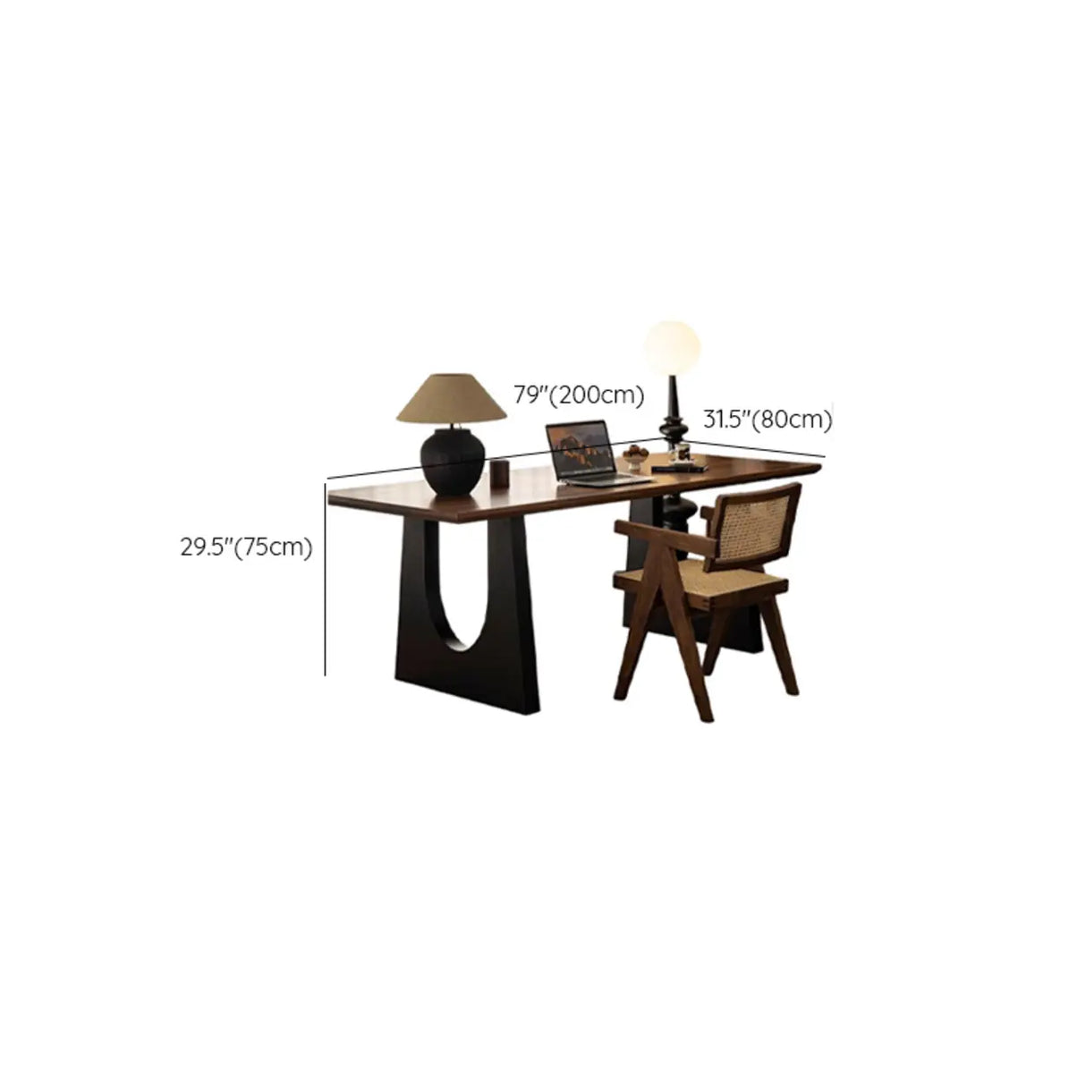 Brown Multi-person Auburn Walnut wooden Desk Image - 13