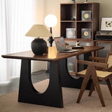 Brown Multi-person Auburn Walnut wooden Desk Image - 3