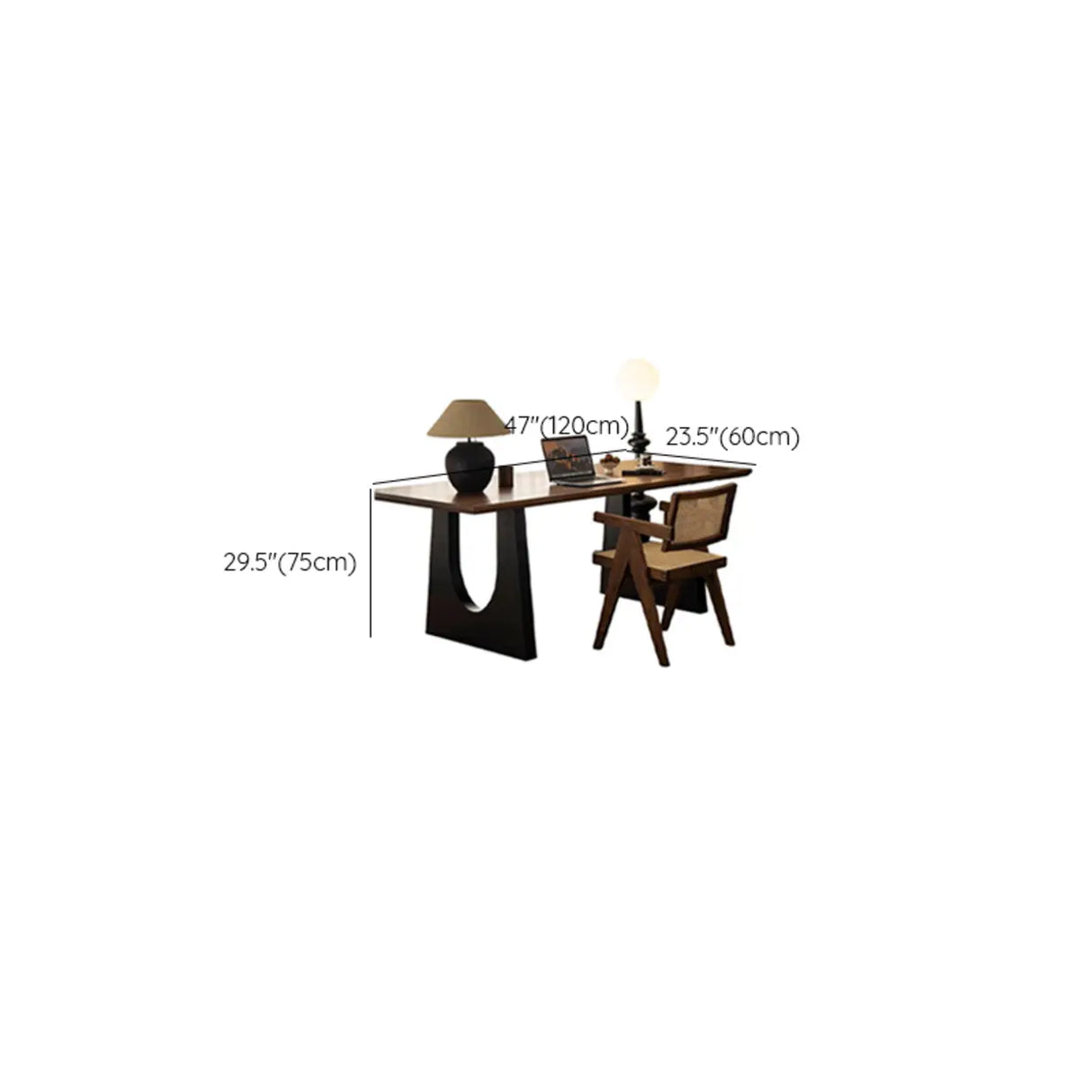 Brown Multi-person Auburn Walnut wooden Desk 