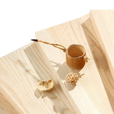 Brown Pine Wood L-Shape Writing Desk with H-Shaped Base Image - 7