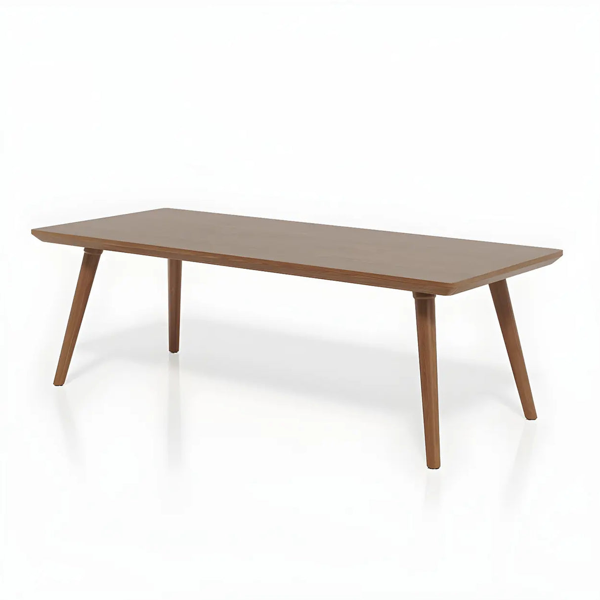 Brown Pine Wood Rectangle Multi-Person Writing Desk Image - 10
