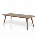Brown Pine Wood Rectangle Multi-Person Writing Desk Image - 10