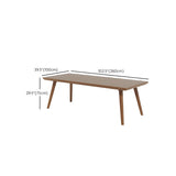 Brown Pine Wood Rectangle Multi-Person Writing Desk Image - 20