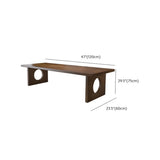 Brown Pine Wooden Multi-person Conference Desk #size