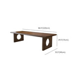 Brown Pine Wooden Multi-person Conference Desk Image - 15