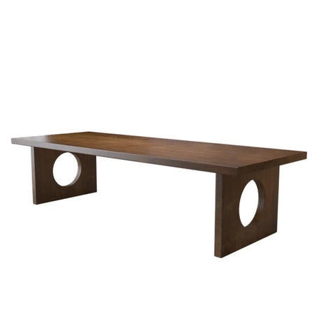 Brown Pine Wooden Multi-person Conference Desk Image - 2