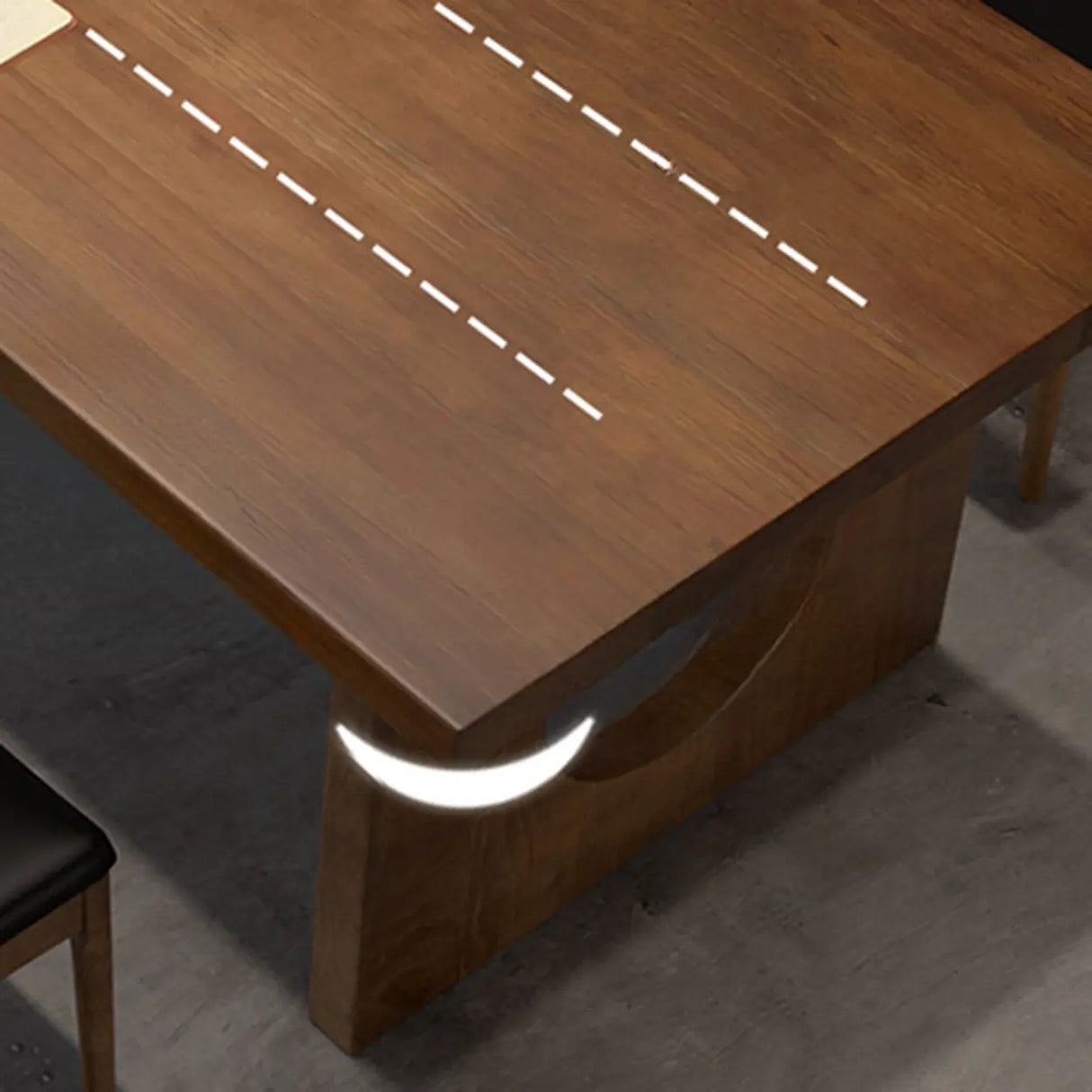 Brown Pine Wooden Multi-person Conference Desk Image - 9