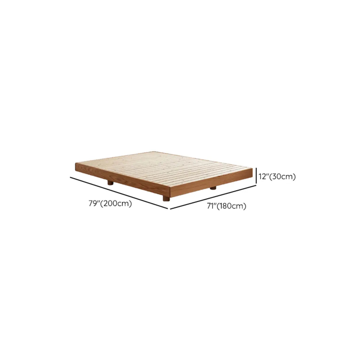 Brown Queen Minimalist Wooden Storage Bed with Shelves Image - 20