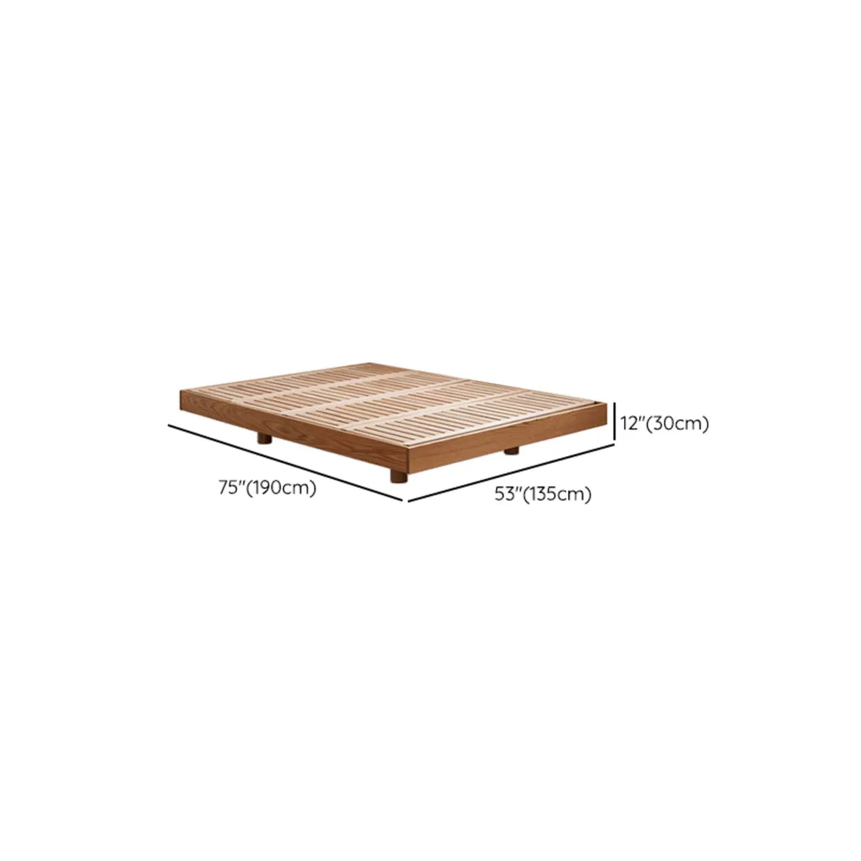 Brown Queen Minimalist Wooden Storage Bed with Shelves Image - 25