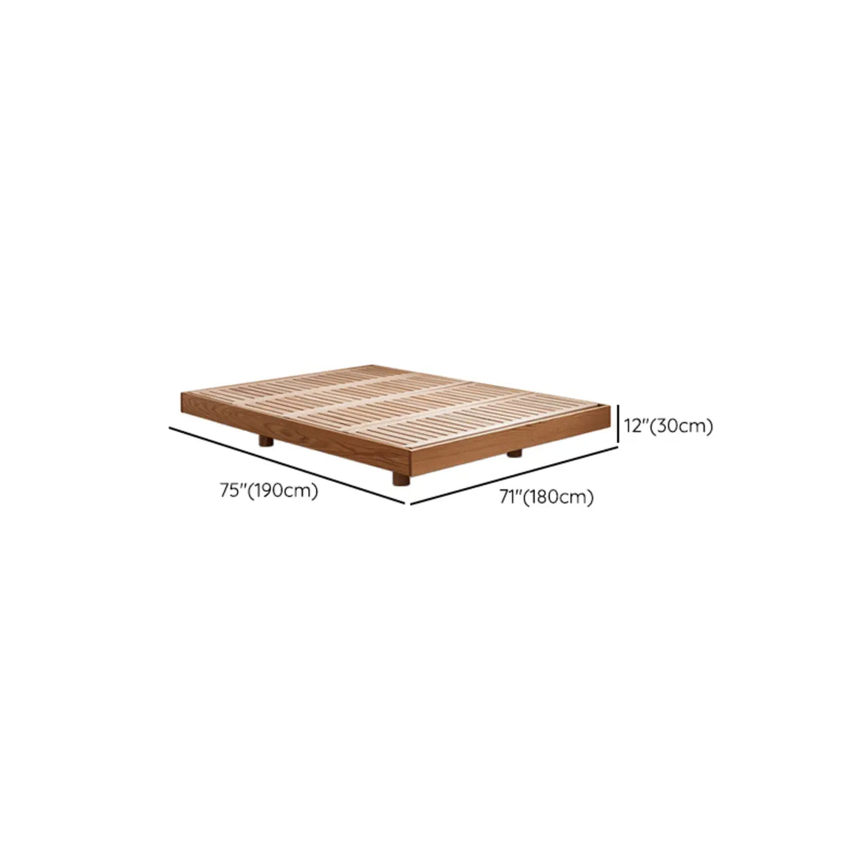 Brown Queen Minimalist Wooden Storage Bed with Shelves Image - 29