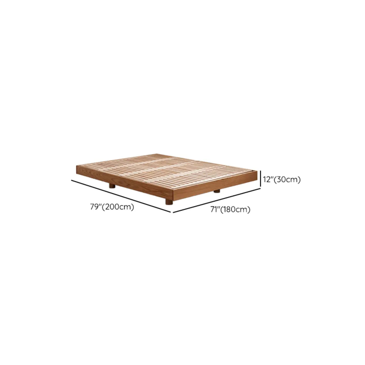 Brown Queen Minimalist Wooden Storage Bed with Shelves Image - 30