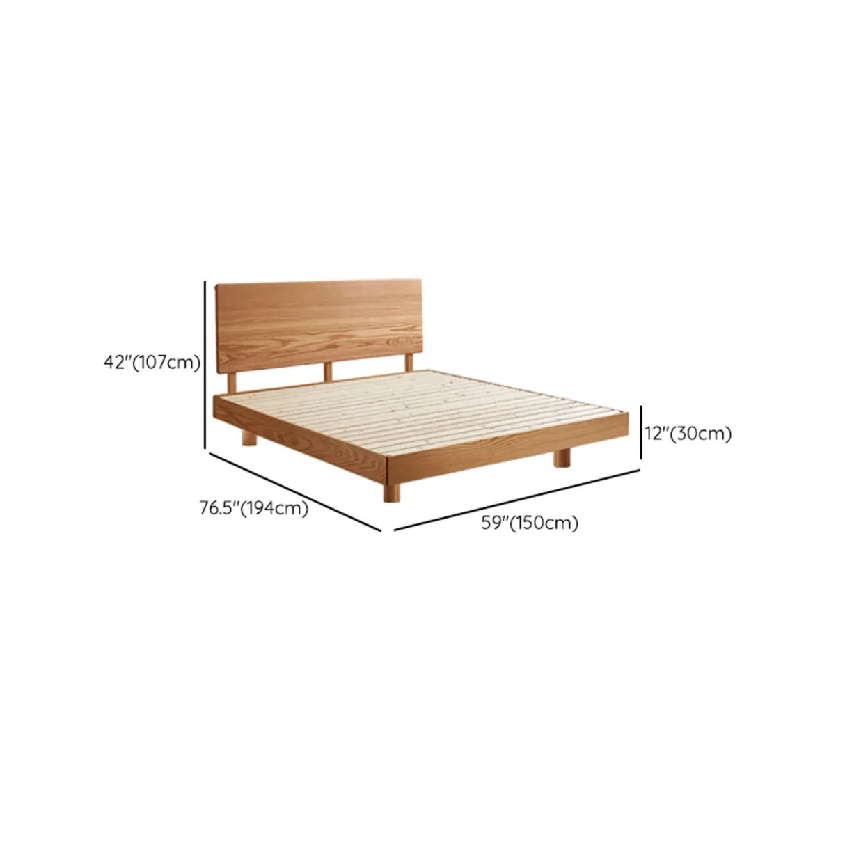 Brown Queen Minimalist Wooden Storage Bed with Shelves Image - 37