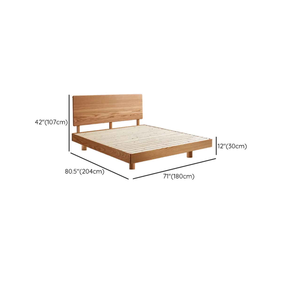 Brown Queen Minimalist Wooden Storage Bed with Shelves Image - 40