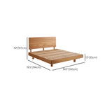 Brown Queen Minimalist Wooden Storage Bed with Shelves Image - 41