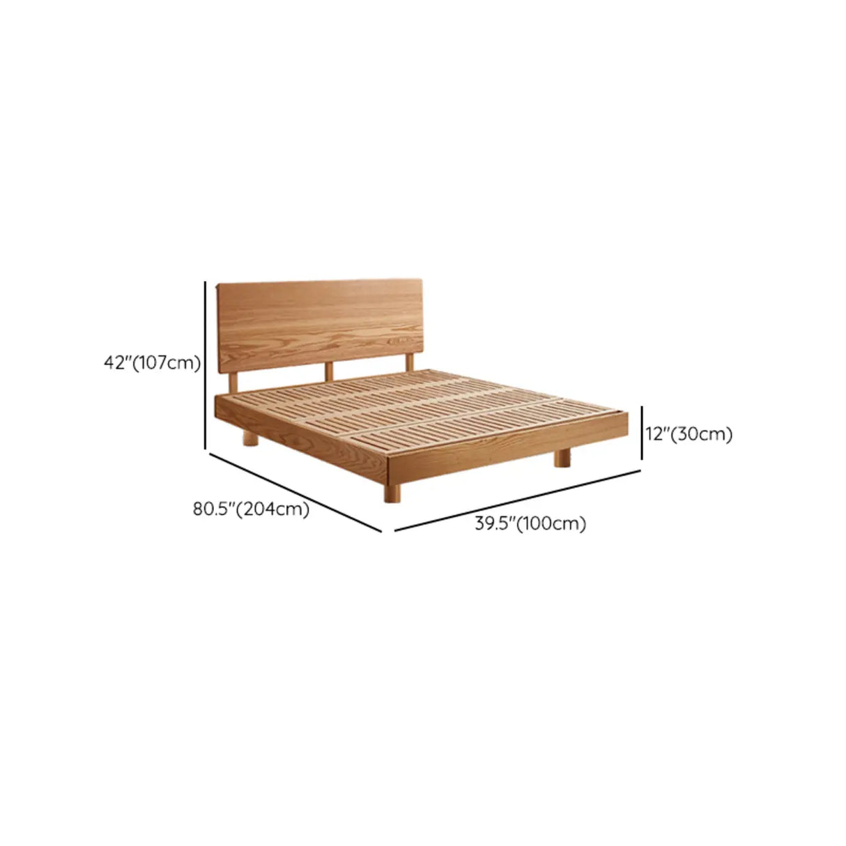 Brown Queen Minimalist Wooden Storage Bed with Shelves Image - 42