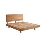 Brown Queen Minimalist Wooden Storage Bed with Shelves Image - 7