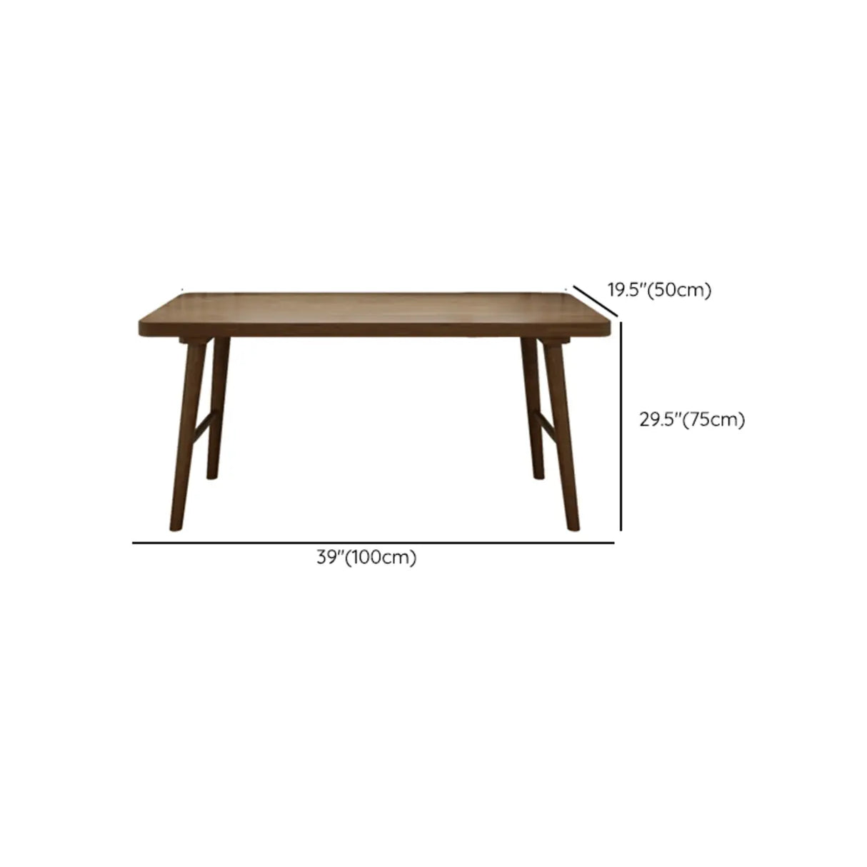 Brown Rectangular Standard Wooden Computer Desk 