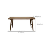 Brown Rectangular Standard Wooden Computer Desk #size