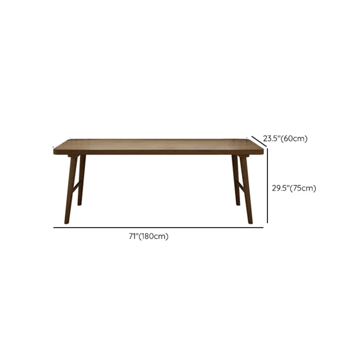 Brown Rectangular Standard Wooden Computer Desk Image - 19