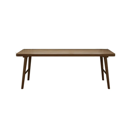 Brown Rectangular Standard Wooden Computer Desk Image - 2