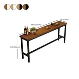Brown Rectangular Wood Large Functional Bar Table #size