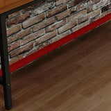 Brown Rectangular Wood Large Functional Bar Table Image - 6