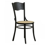 Brown Round Open Back Woven Wooden Dining Chair Image - 13