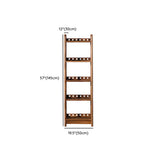 Brown Rustic Open Ladder Multi-tier Display Bookshelf #size
