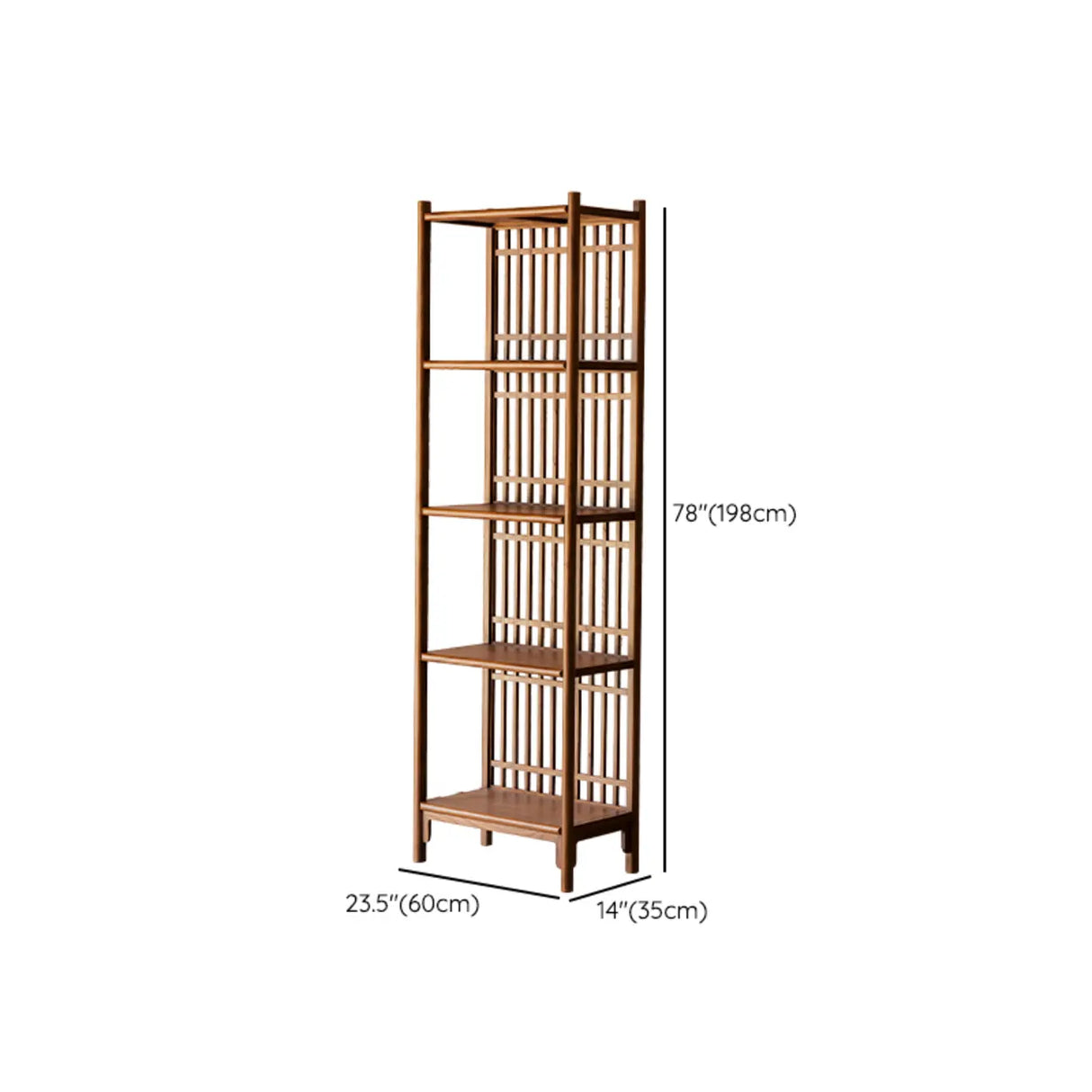 Brown Rustic Stand Natural Wood Display Bookshelf 