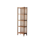 Brown Rustic Stand Natural Wood Display Bookshelf Image - 3