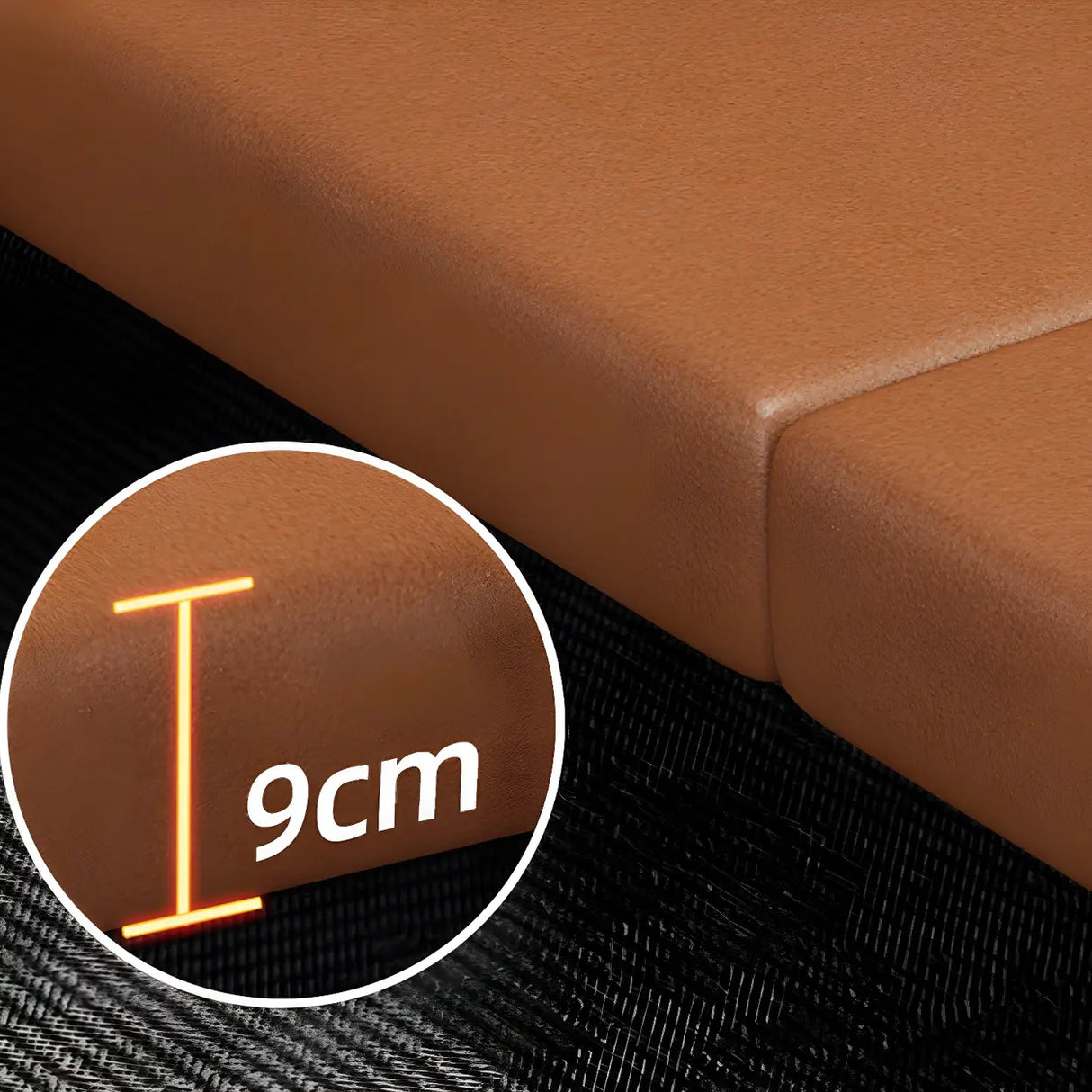 Brown Stain Resistant Faux Leather Storage Sofa Bed Image - 7