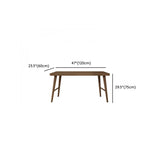 Brown Standard Double Wooden Writing Desk #size